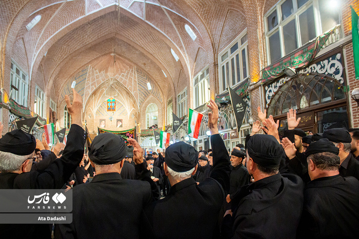 عزاداری سومین روز شهادت سالار شهیدان در بازار تاریخی تبریز