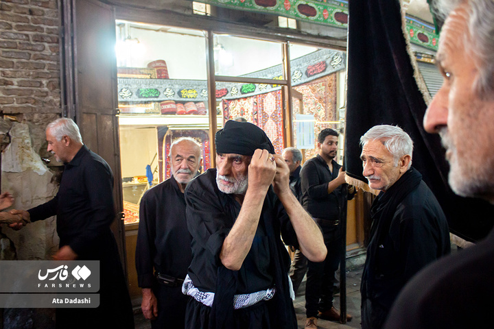عزاداری سومین روز شهادت سالار شهیدان در بازار تاریخی تبریز
