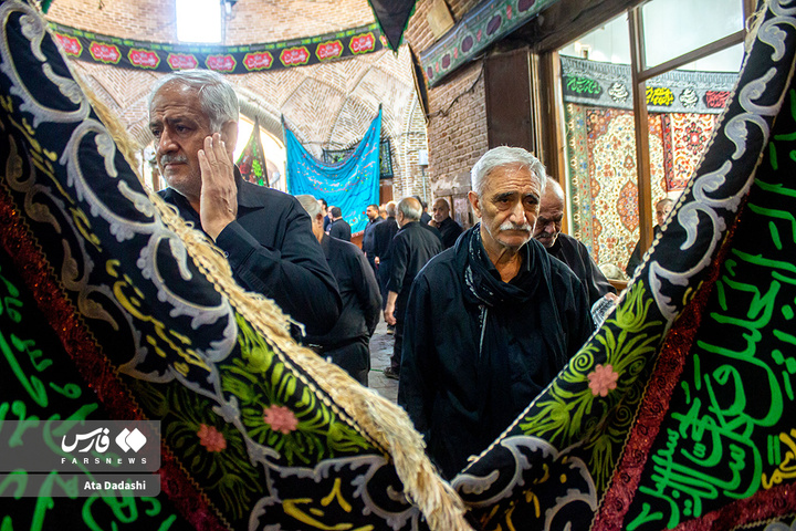 عزاداری سومین روز شهادت سالار شهیدان در بازار تاریخی تبریز