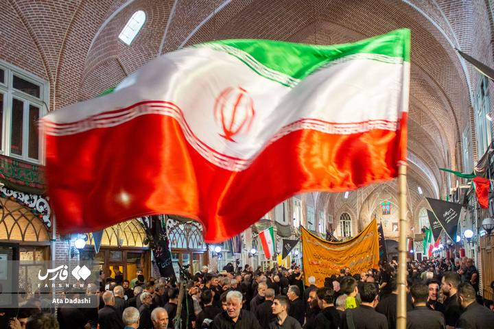 عزاداری سومین روز شهادت سالار شهیدان در بازار تاریخی تبریز