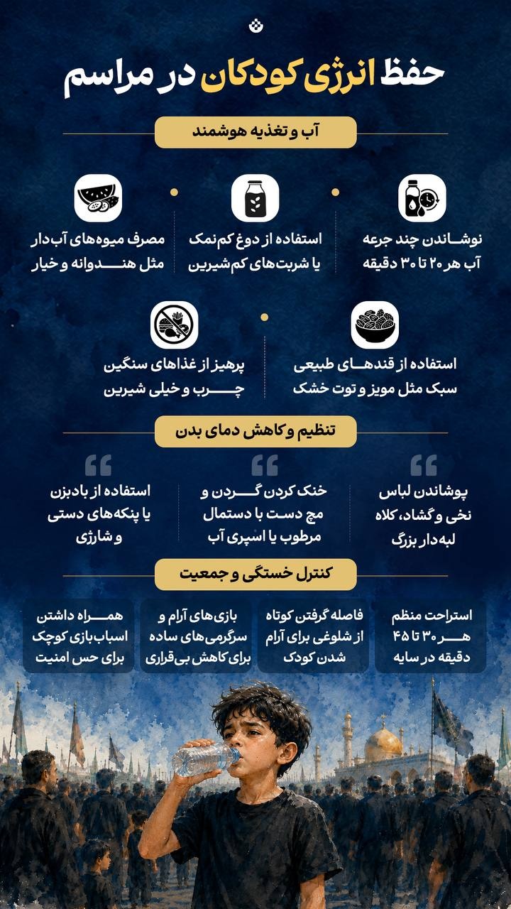 حفظ انرژی کودکان در مراسم