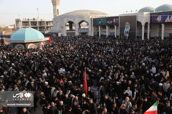 اقامه نماز بر پیکر رهبر شهید انقلاب در مسجد مقدس جمکران