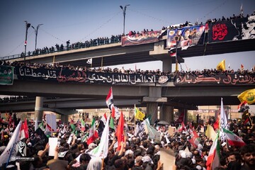 تشییع باشکوه و پرشور پیکر امام  شهید ، آیت الله العظمی سید علی خامنه ای  (قدّس الله نفسه الزکیه)، در شهر نجف اشرف