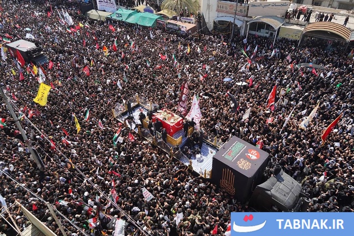 تشییع رهبر شهید ایران در نجف اشرف