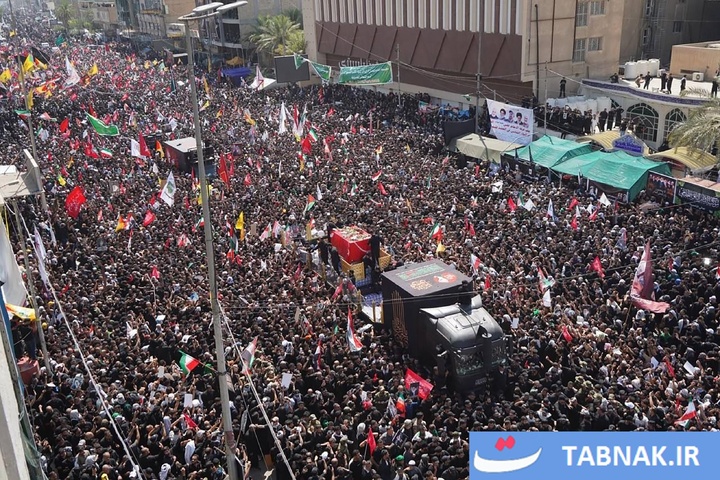 تشییع رهبر شهید ایران در نجف اشرف