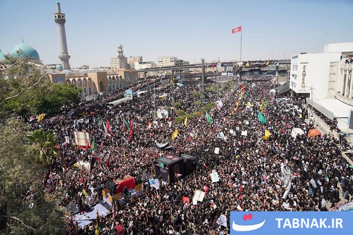 تشییع رهبر شهید ایران در نجف اشرف