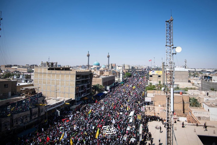 تشییع پیکر مطهر امام مجاهد شهید، حضرت آیت‌الله سیدعلی خامنه‌ای در نجف اشرف