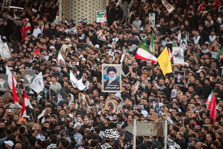 تشییع پیکر مطهر امام مجاهد شهید، حضرت آیت‌الله سیدعلی خامنه‌ای در نجف اشرف
