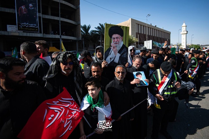 تشییع پیکر مطهر امام مجاهد شهید، حضرت آیت‌الله سیدعلی خامنه‌ای در نجف اشرف
