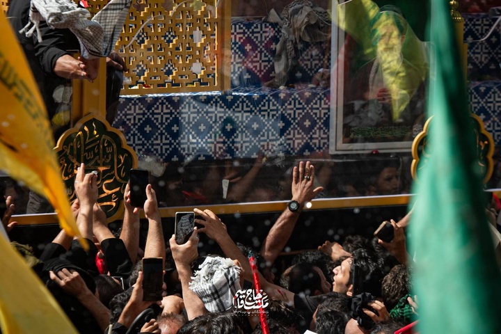 تشییع پیکر مطهر امام مجاهد شهید، حضرت آیت‌الله سیدعلی خامنه‌ای در نجف اشرف