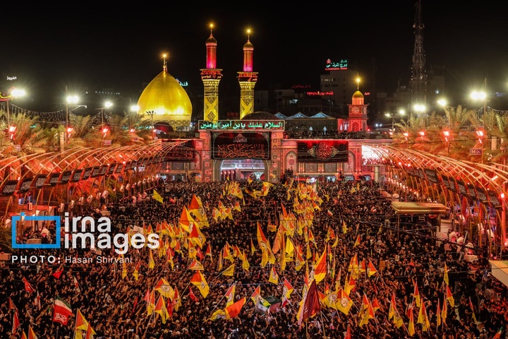 مراسم تشییع پیکر مطهر رهبر شهید انقلاب در کربلا