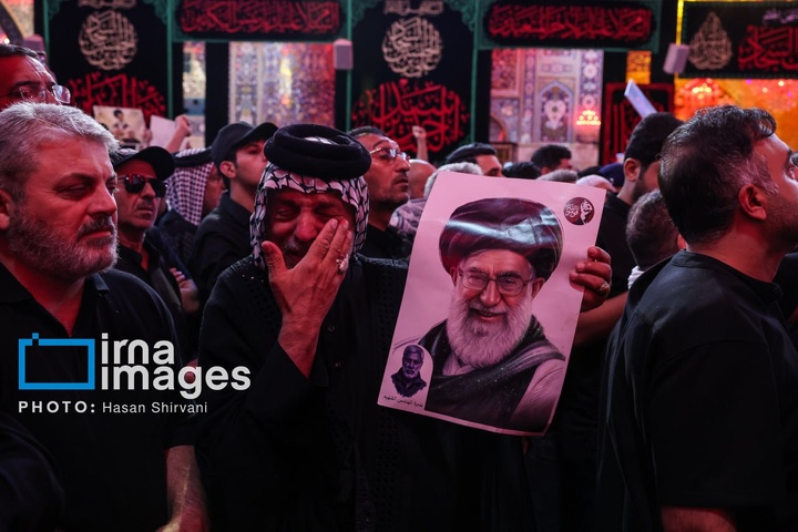 مراسم تشییع پیکر مطهر رهبر شهید انقلاب در کربلا
