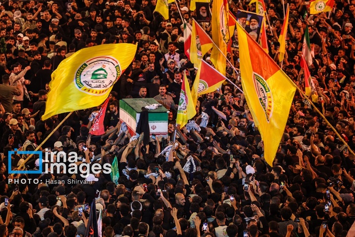 مراسم تشییع پیکر مطهر رهبر شهید انقلاب در کربلا