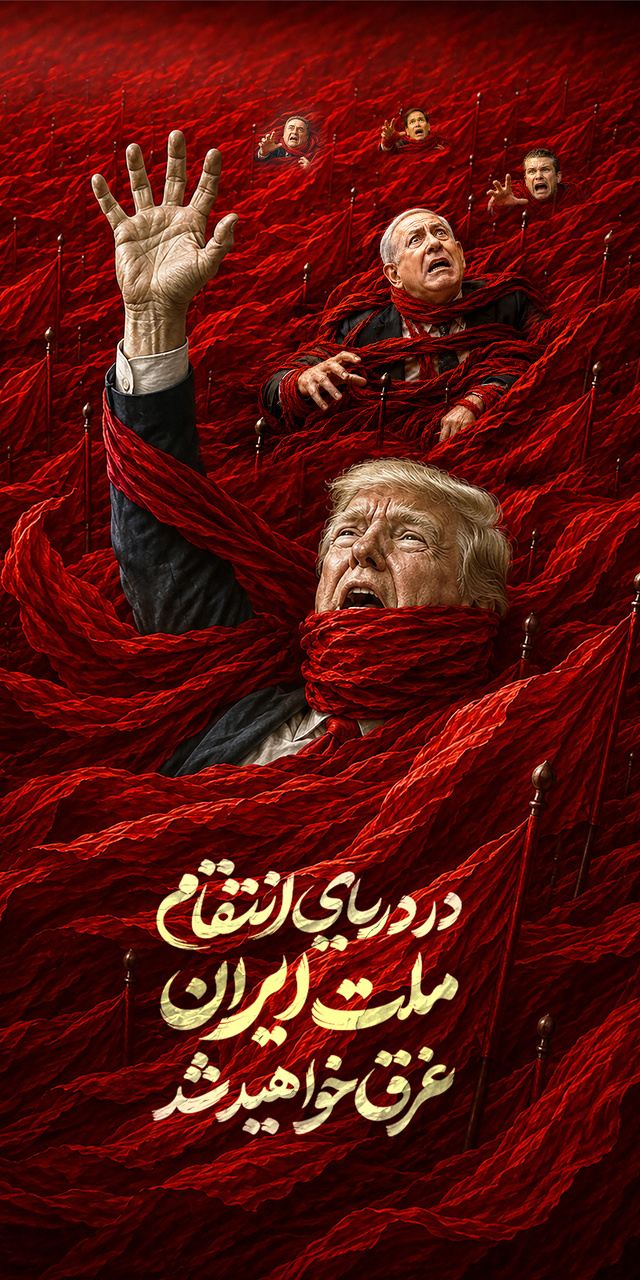 «در دریای انتقام غرق خواهید شد»؛ رونمایی از دیوارنگاره جدید میدان جهاد