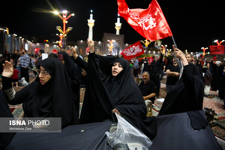 بزرگداشت شب هفت رهبر شهید انقلاب - حرم مطهر رضوی