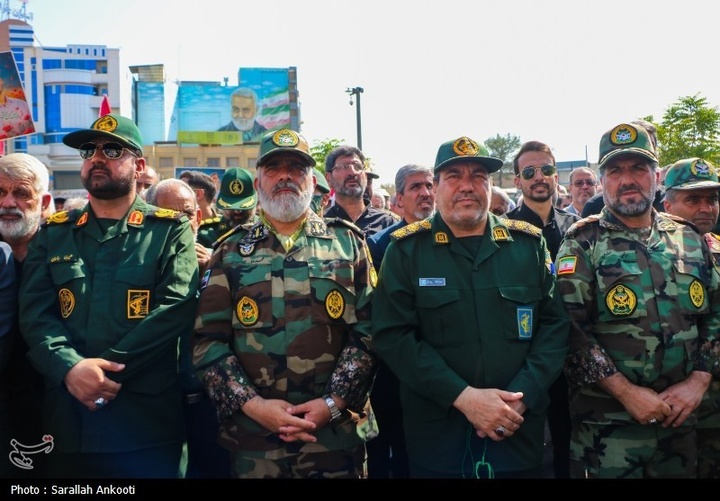 تشییع پیکر سه سرباز شهید پادگان بمپور در رفسنجان