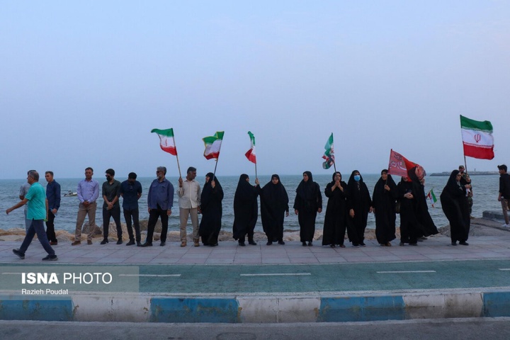 زنجیره انسانی جان ‌فدایان خلیج فارس - بندرعباس
