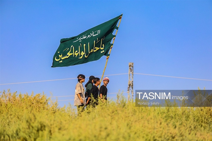 پیاده روی اربعین حسینی در منطقه الرفاعی عراق
