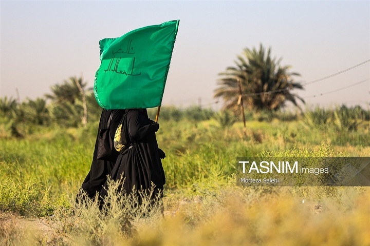 پیاده روی اربعین حسینی در منطقه الرفاعی عراق