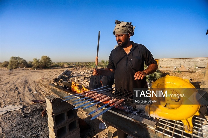 پیاده روی اربعین حسینی در منطقه الرفاعی عراق