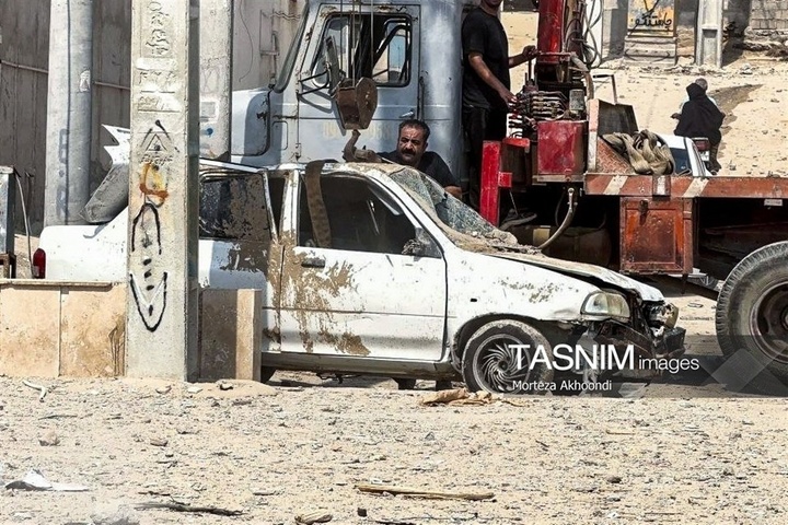 خسارت حمله موشکی‌ آمریکا به منازل مسکونی در قشم