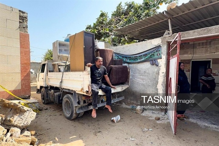 خسارت حمله موشکی‌ آمریکا به منازل مسکونی در قشم