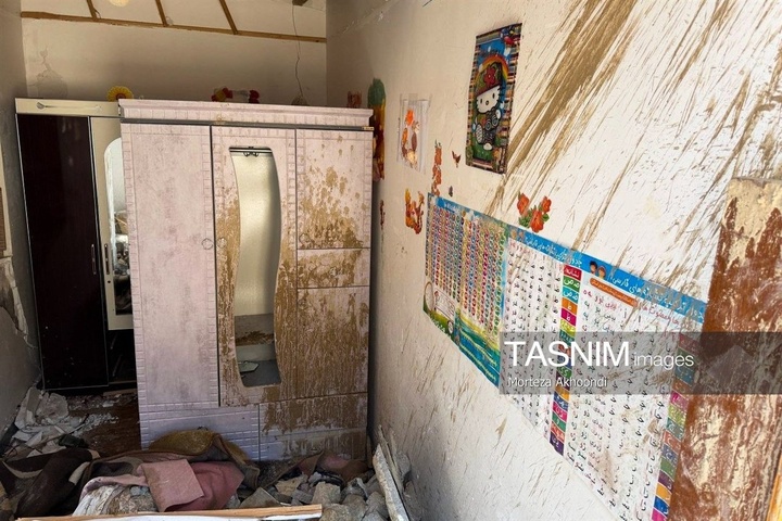 خسارت حمله موشکی‌ آمریکا به منازل مسکونی در قشم