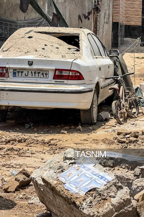 خسارت حمله موشکی‌ آمریکا به منازل مسکونی در قشم