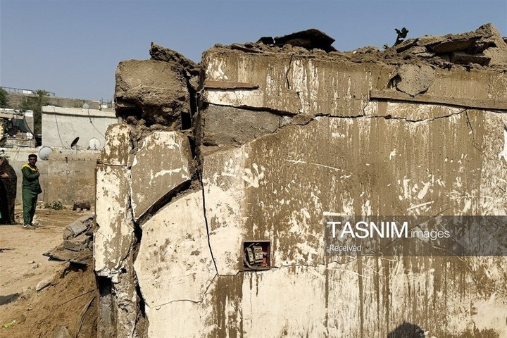 خسارت حمله موشکی‌ آمریکا به منازل مسکونی در قشم