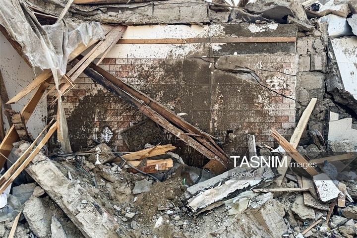 خسارت حمله موشکی‌ آمریکا به منازل مسکونی در قشم
