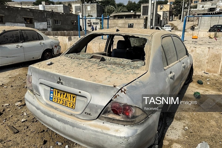 خسارت حمله موشکی‌ آمریکا به منازل مسکونی در قشم