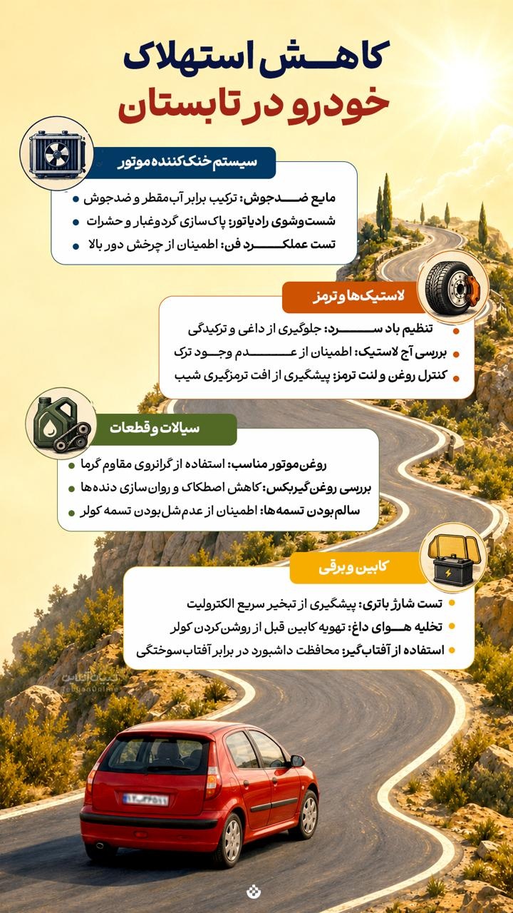 کاهش استهلاک خودرو در تابستان