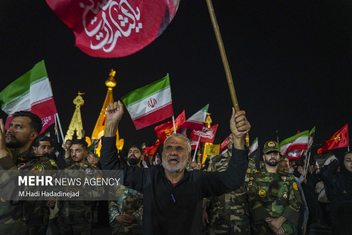 وداع با پیکر شهید سرتیپ دوم خلبان مجید کاظمی در شیراز