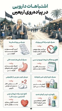 اشتباهات دارویی در پیاده‌روی اربعین