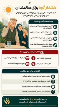 هشدار گرما برای سالمندان