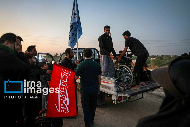 پیاده روی در مسیر نخلستان های عراق