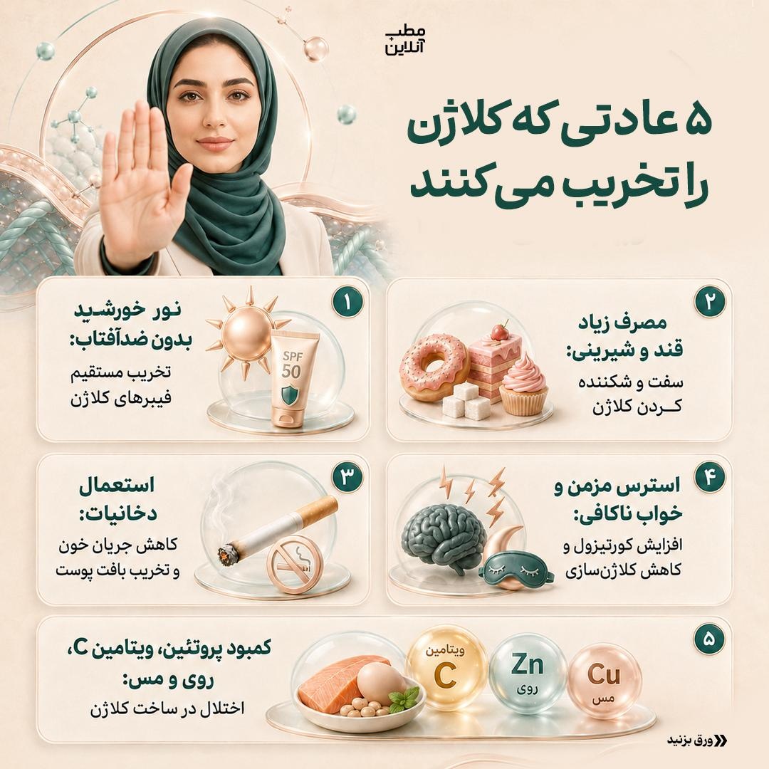 قاتلان خاموش کلاژن پوست!