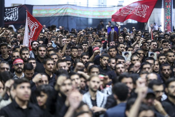 مراسم عزاداری اربعینِ حسینی در جوار محل شهادت رهبر انقلاب