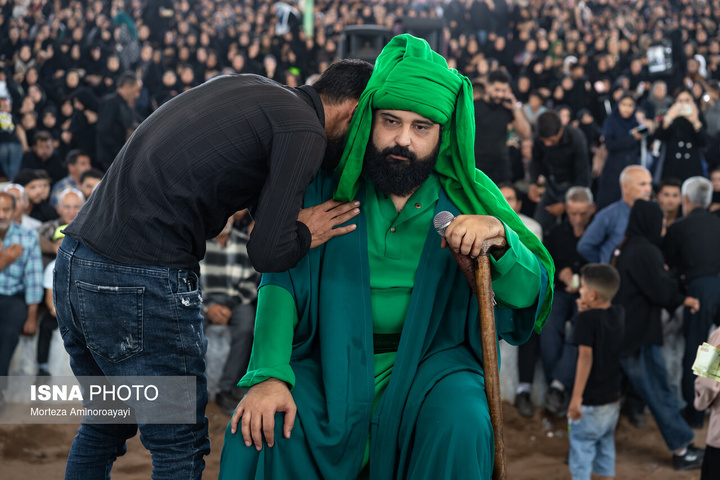 آیین تعزیه‌خوانی اربعین در روستای احمدآباد - میانجلگه