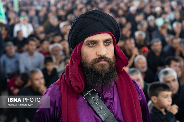 آیین تعزیه‌خوانی اربعین در روستای احمدآباد - میانجلگه