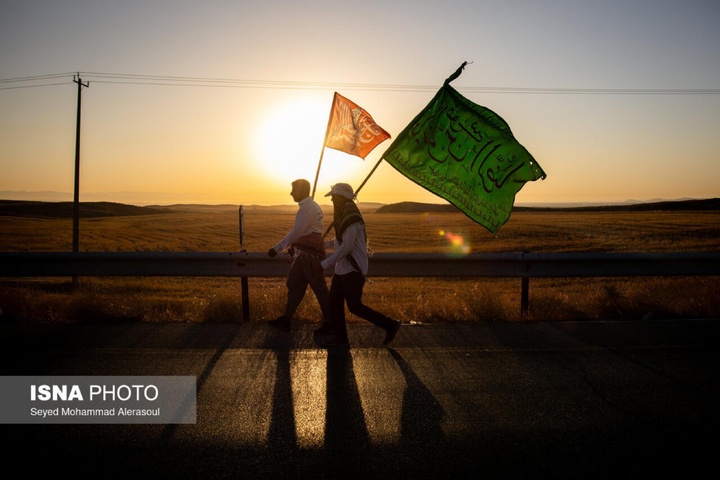 زائران پیاده حرم امام رضا علیه‌السلام