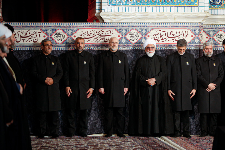 خطبه‌خوانی شهادت امام رضا علیه‌السلام در حرم مطهر رضوی