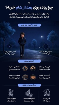 چرا پیاده روی بعد از شام خوبه؟