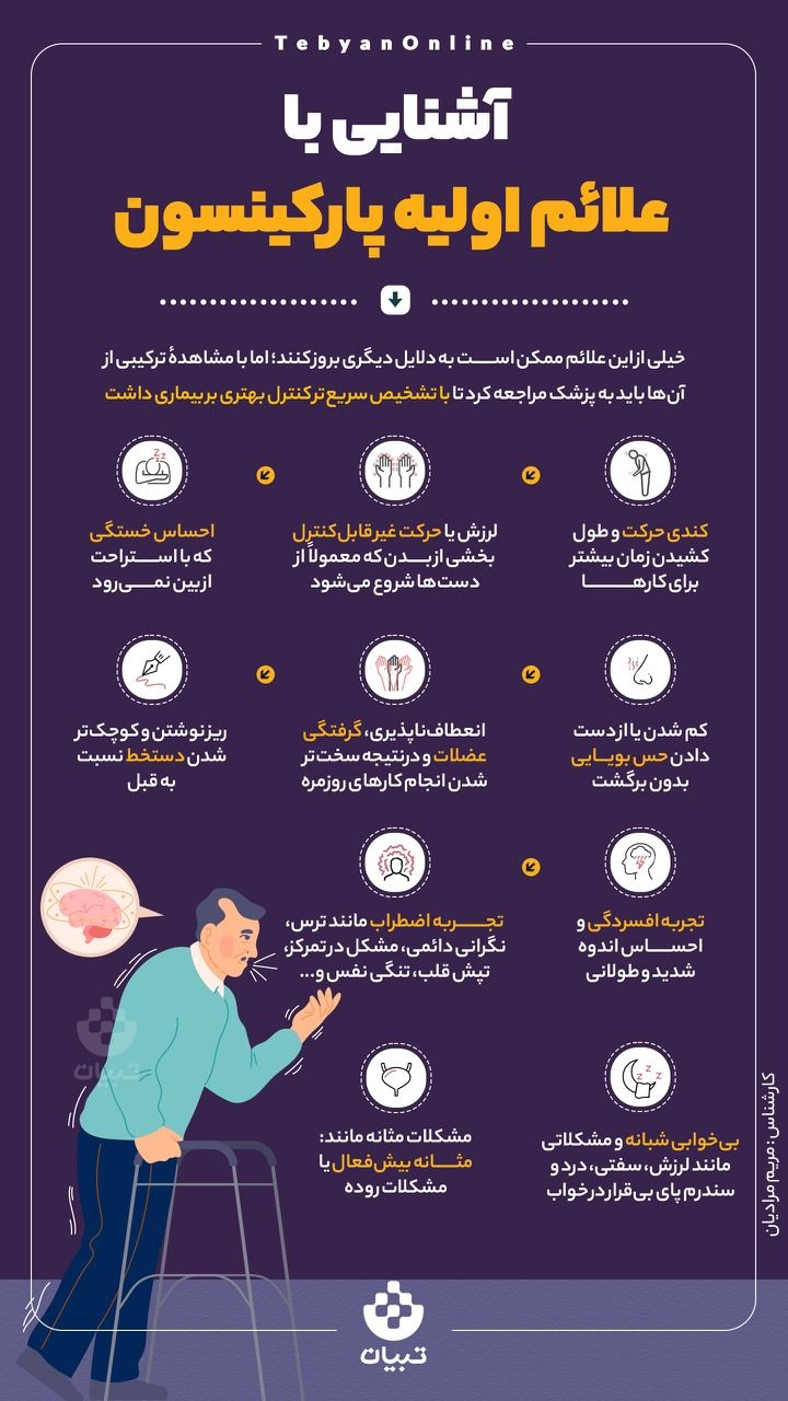 آشنایی با علائم اولیه پارکینسون