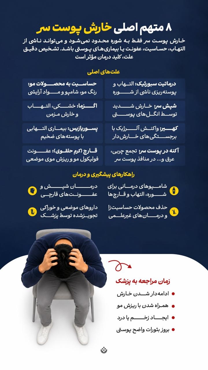 متهم اصلی خارش پوست سر