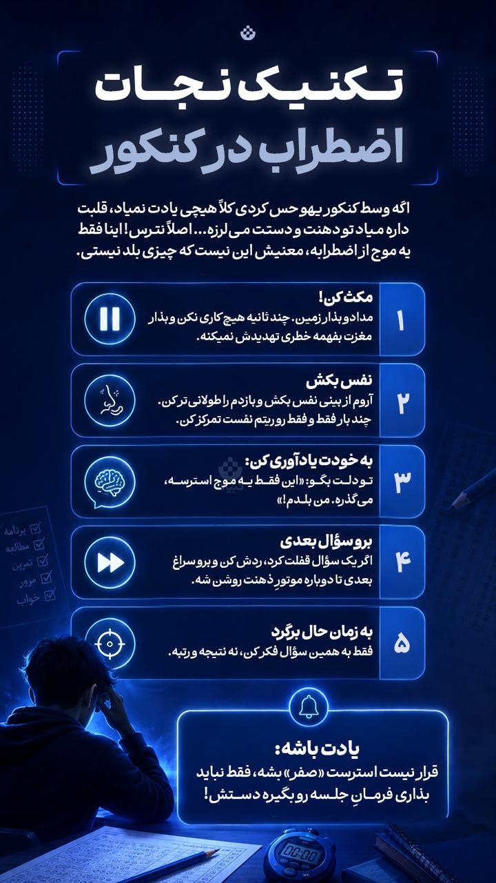 تکنیک نجات اضطراب در کنکور
