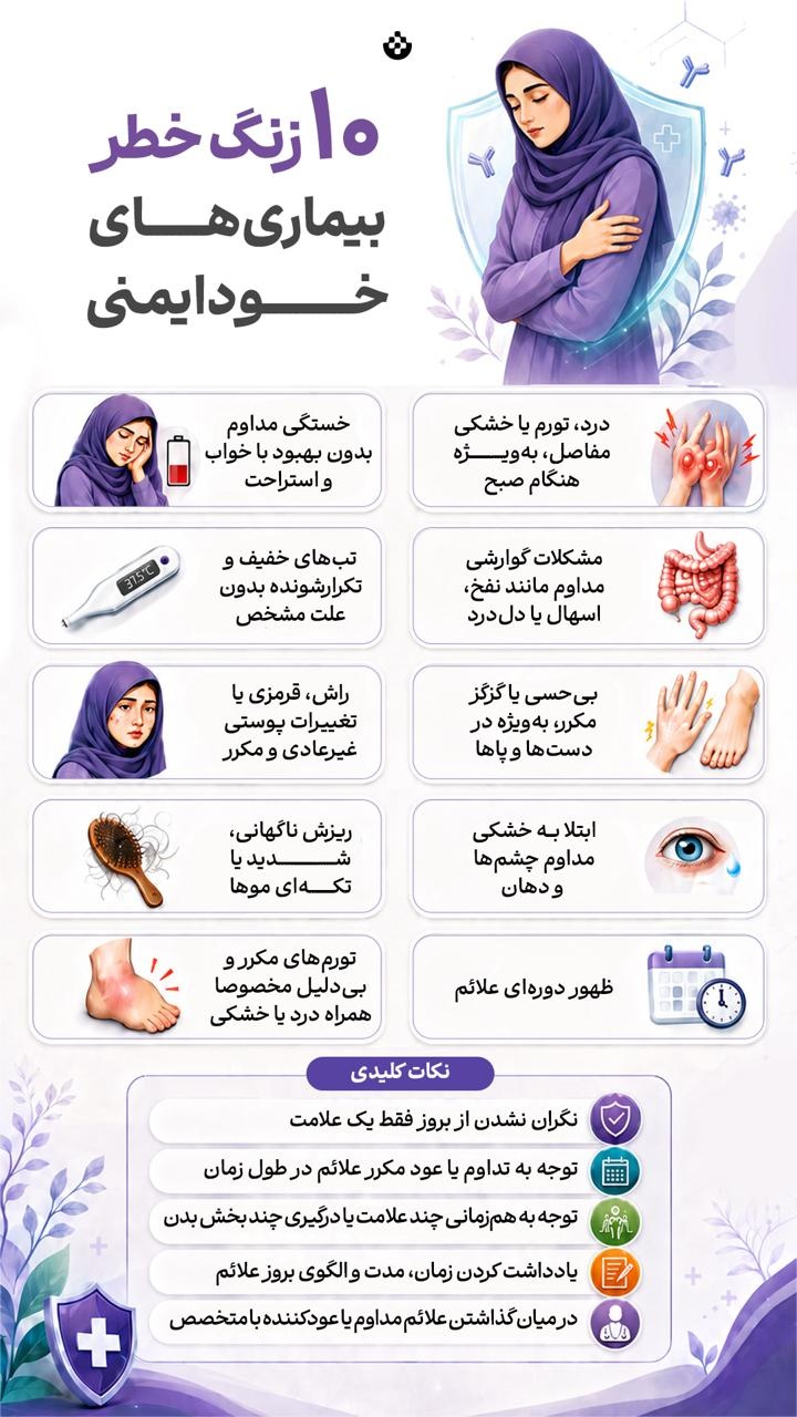 ۱۰ زنگ خطر احتمالی بیماری‌های خودایمنی