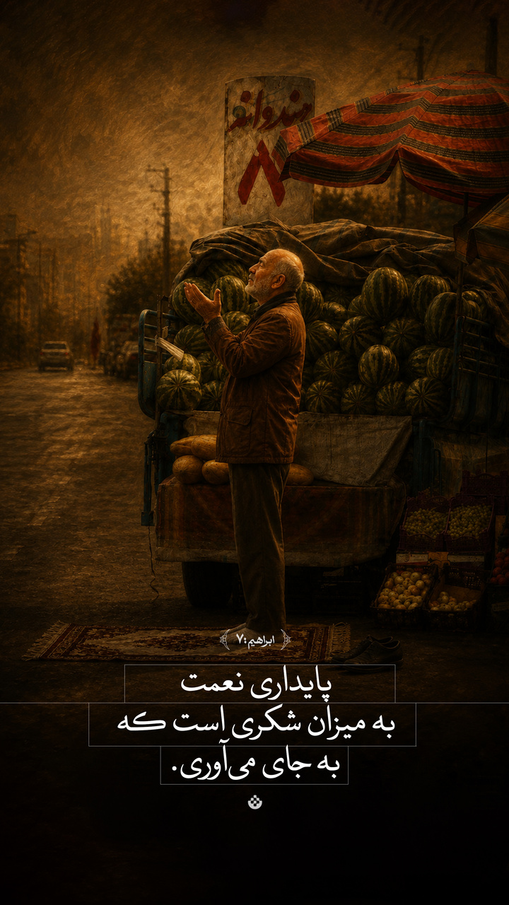 پایداری نعمت‌ به میزان شکری است که به جای می‌آوری