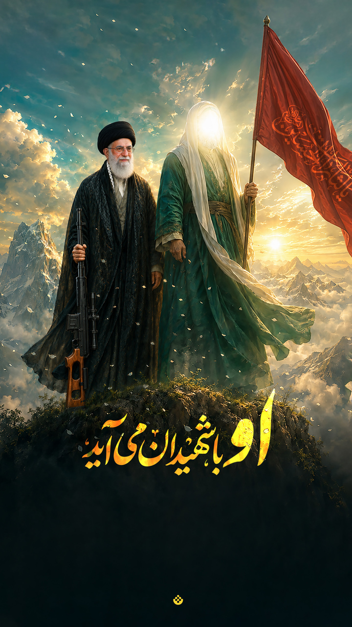 او با شهیدان می‌آید....