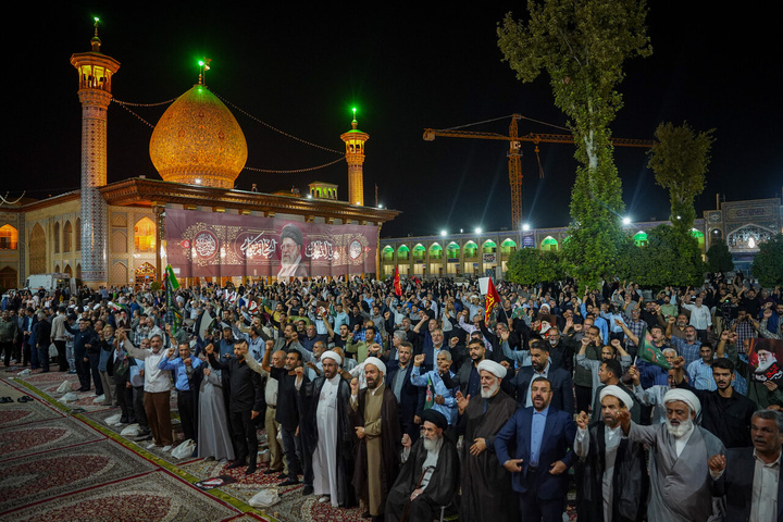 مراسم اربعین تدفین رهبر شهید در حرم شاهچراغ علیه السلام